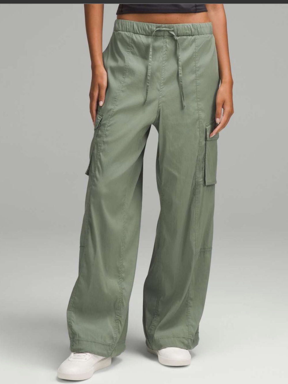 lululemon athletica Olive Green Wide-Leg Cargo Pants